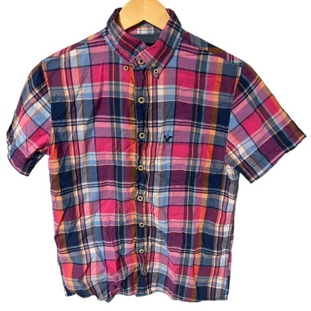 American‎ Eagle size XS short sleeve button up shirt